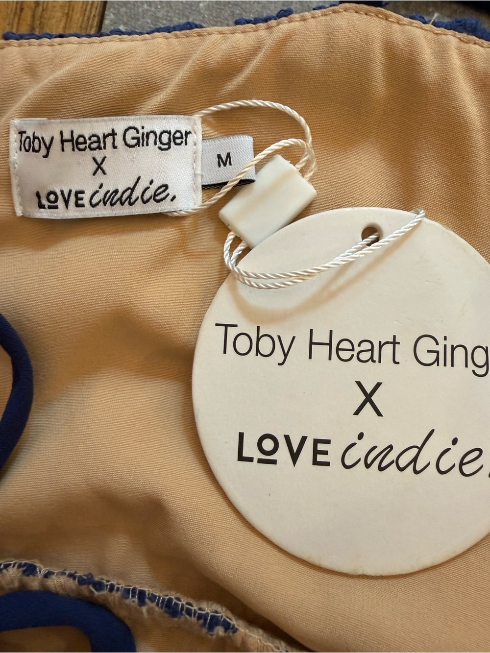 Toby Heart Ginger x Love Indie Navy Crochet Lace Midi Dress Medium NWT - Picture 10 of 12